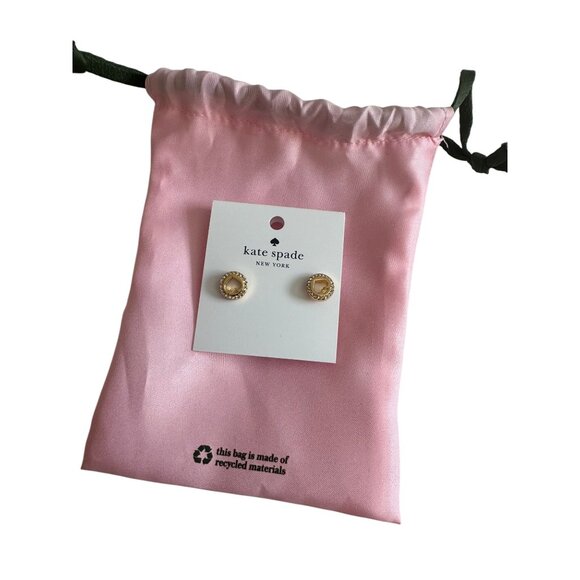 KATE SPADE Spot the Spade Gpld Stud Earrings NEW - Picture 3 of 4
